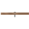 Mexen Flat 360° Slim 90 cm pöörlev jooneline äravool, harjatud vask - 1C41090