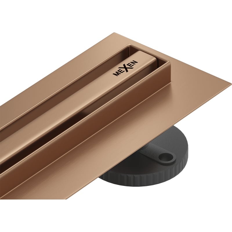 Mexen Flat 360° Slim pööratav lineaarne äravool 100 cm, harjatud vask - 1C41100