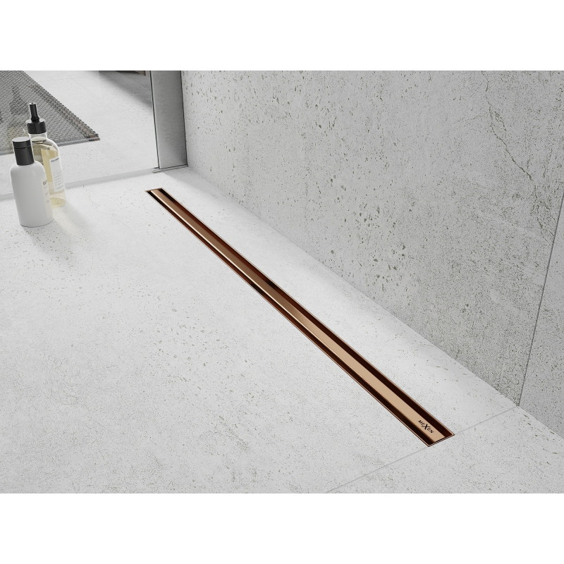Mexen Flat 360° Slim 120 cm pöörlev jooneline äravool, harjatud vask - 1C41120