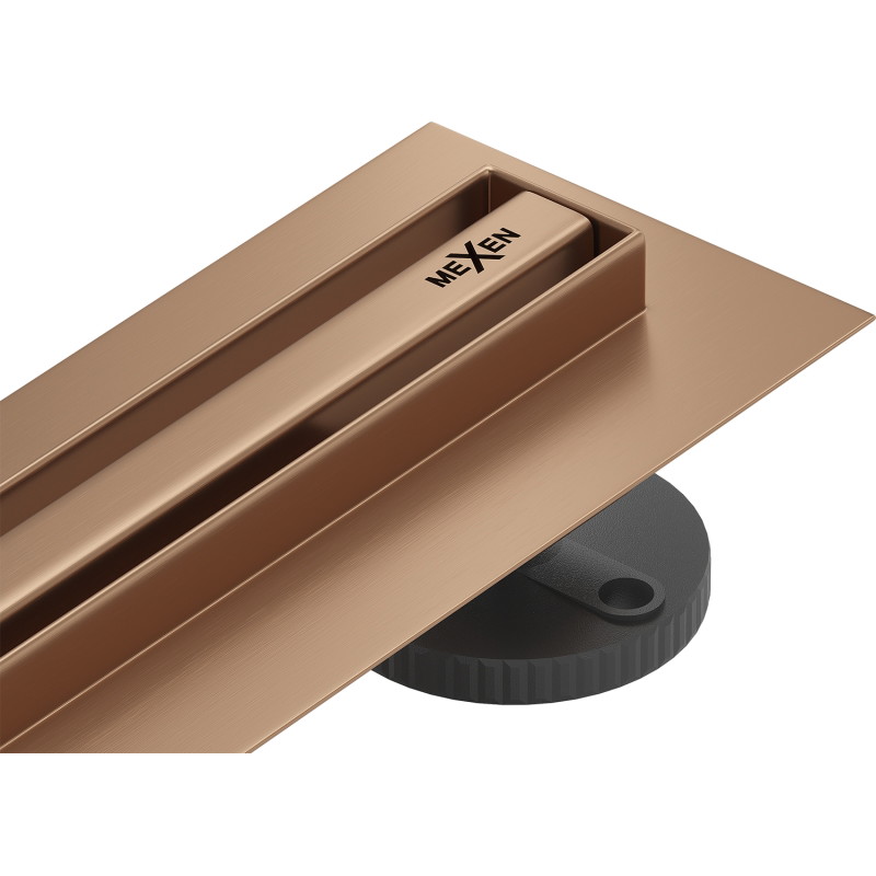 Mexen Flat 360° Slim pöörlev joonäravool 130 cm, harjatud vask - 1C41130