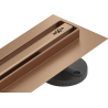Mexen Flat 360° Slim odpływ liniowy obrotowy 150 cm, miedź szczotkowana - 1C41150