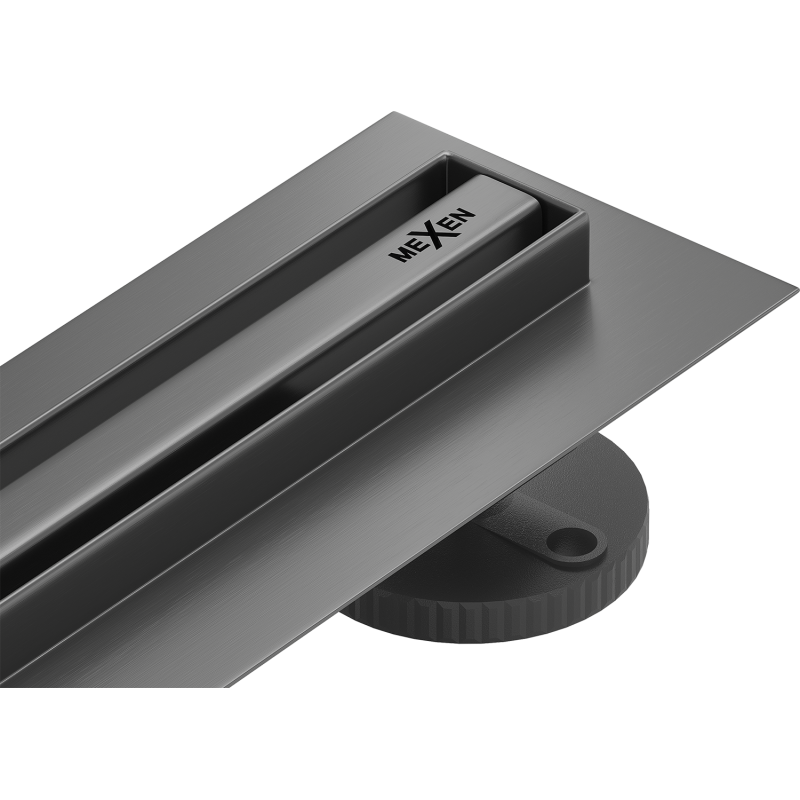 Mexen Flat 360° Slim περιστρεφόμενη γραμμική αποχέτευση 100 cm, γκρι όπλο