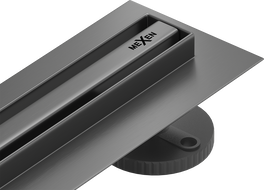 Mexen Flat 360° Slim escoamento linear rotativo 160 cm, cinza-gun escovado - 1E41150