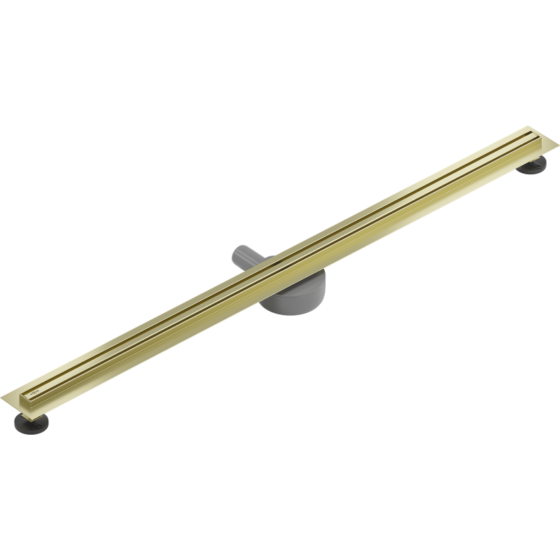 Mexen Flat 360° Slim odpływ liniowy obrotowy 130 cm, złoty szczotkowany - 1A41130