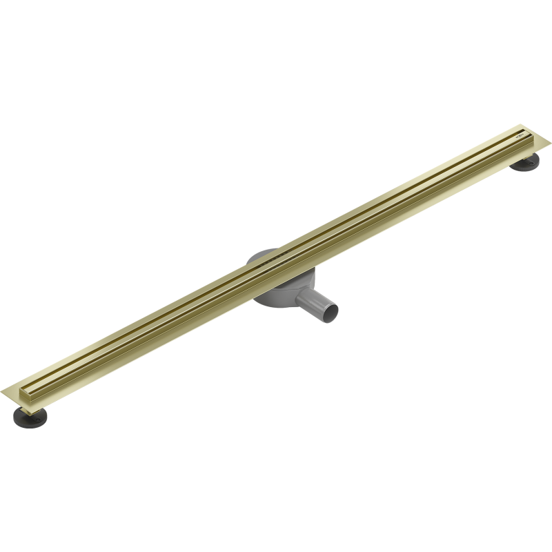 Mexen Flat 360° Slim odpływ liniowy obrotowy 130 cm, złoty szczotkowany - 1A41130