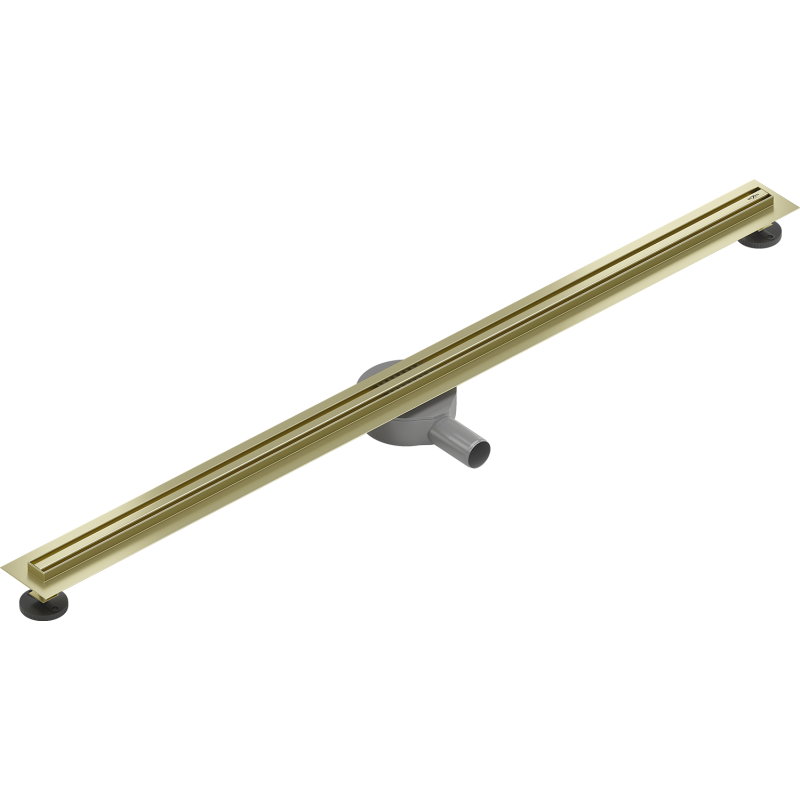 Mexen Flat 360° Slim rotary linear drain 150 cm, brushed gold - 1A41150