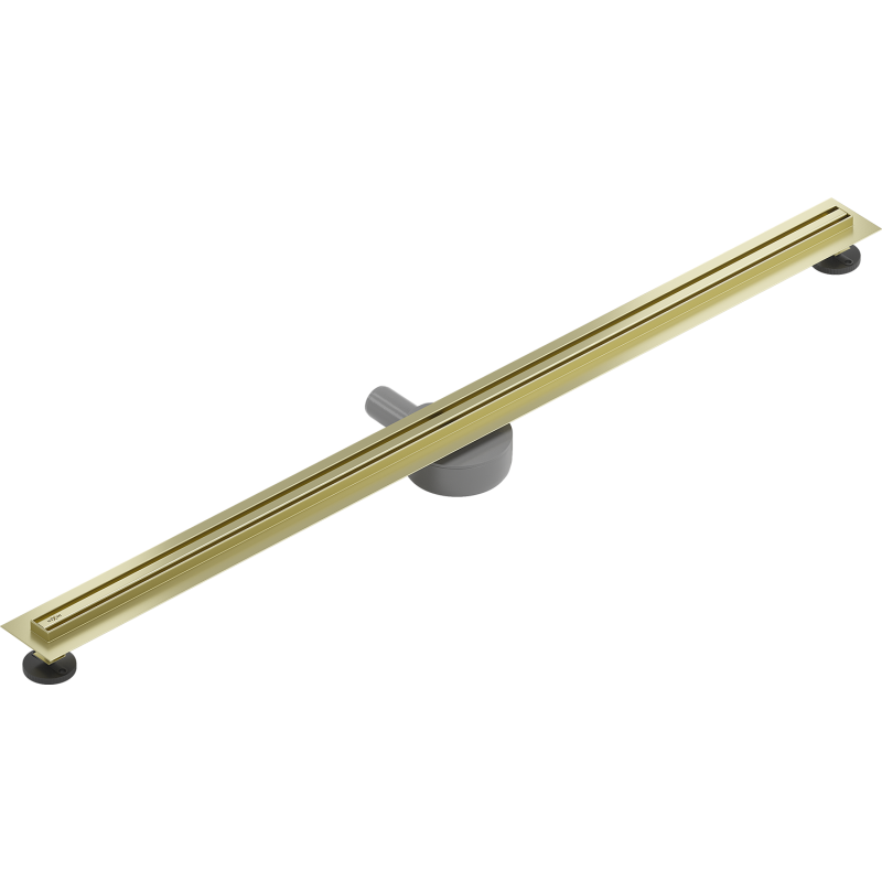 Mexen Flat 360° Slim rotary linear drain 150 cm, brushed gold - 1A41150