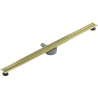 Mexen Flat 360° Slim rotatable linear drain 160 cm, brushed gold - 1A41160
