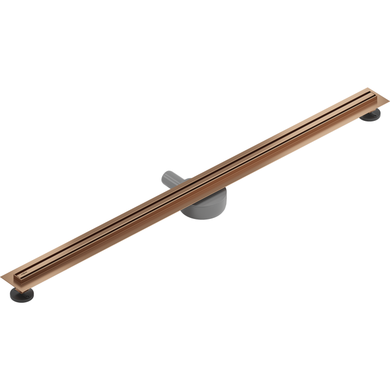 Mexen Flat 360° Slim odpływ liniowy obrotowy 120 cm, miedź szczotkowana - 1C41120
