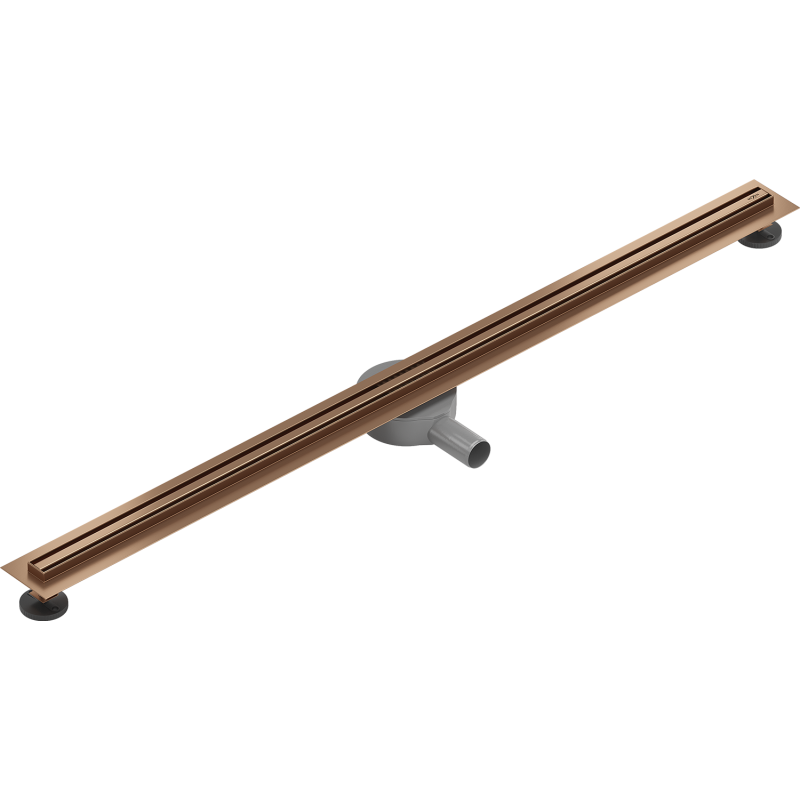 Mexen Flat 360° Slim odpływ liniowy obrotowy 130 cm, miedź szczotkowana - 1C41130
