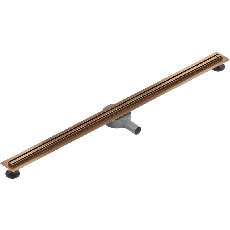 Mexen Flat 360° Slim odpływ liniowy obrotowy 140 cm, miedź szczotkowana - 1C41140