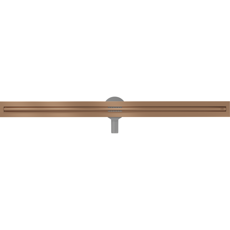 Mexen Flat 360° Slim odpływ liniowy obrotowy 140 cm, miedź szczotkowana - 1C41140