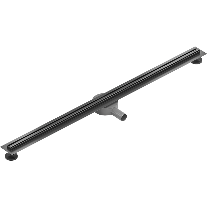 Mexen Flat 360° Slim rotary linear drain 140 cm, brushed gun gray - 1E41140