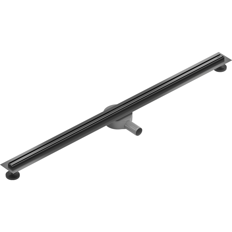 Mexen Flat 360° Slim Drehbarer Linienablauf 150 cm, Gun Gray gebürstet - 1E41150