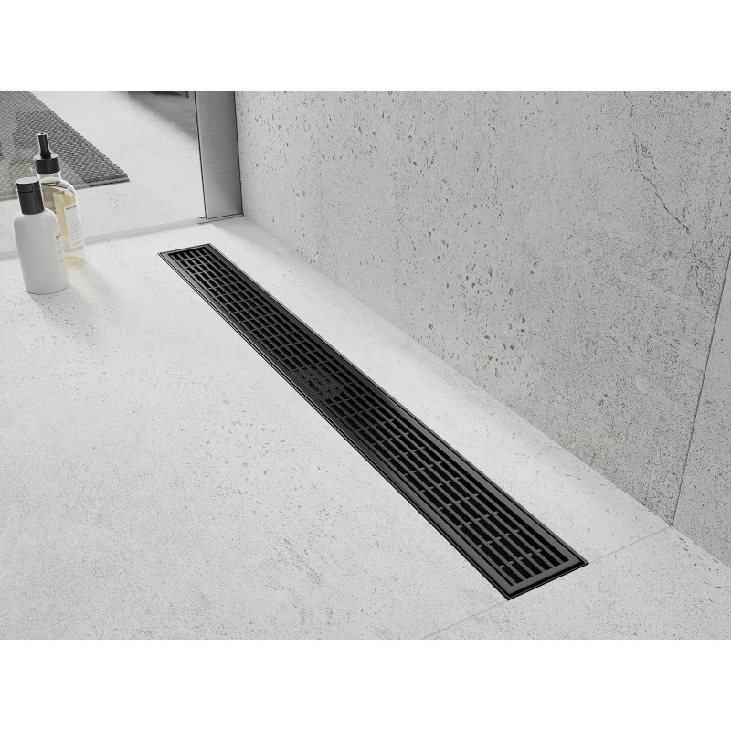 Mexen Flat 360° M33 Rotating Linear Drain 80 cm, Black - 1733080-40