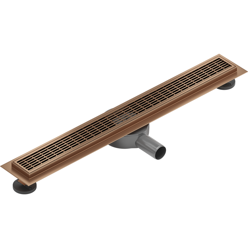 Mexen Flat 360° M33 roterande linjär avlopp 70 cm, borstad koppar - 1C33070-40