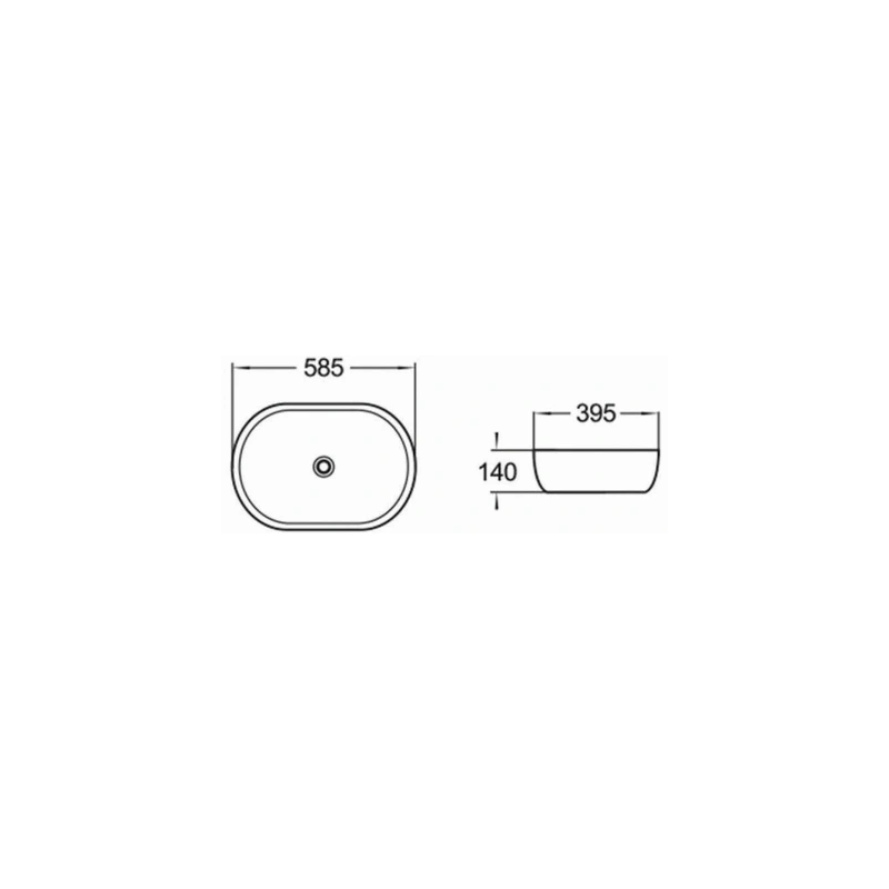 Mexen Alita lavabo à poser 58 x 39 cm, bleu - 22045866
