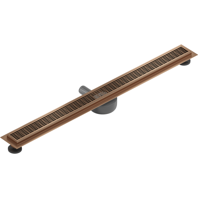 Mexen Flat 360° M33 rotational linear drain 80 cm, brushed copper - 1C33080-40