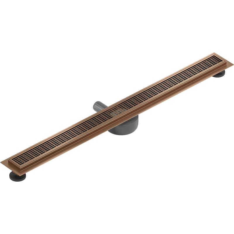Mexen Flat 360° Ralo linear rotativo M33 80 cm, cobre escovado - 1C33080-40