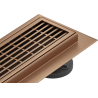 Mexen Flat 360° M33 rotating linear drain 100 cm, brushed copper - 1C33100-40