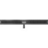 Mexen Flat M33 linear drain 100 cm, gun gray brushed - 1E33100-15