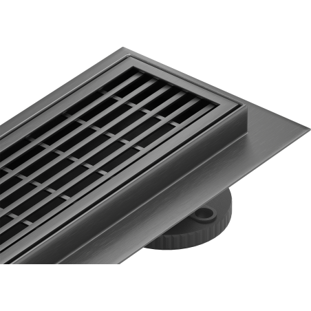 Mexen Flat 360° M33 rotational linear drain 50 cm, gun gray brushed - 1E33050-40