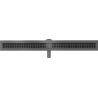 Mexen Flat 360° M33 Rotating Linear Drain 80 cm, Gun Gray Brushed - 1E33080-40