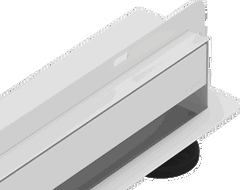 Mexen Flat Wall desagüe lineal de pared 2 en 1 100 cm, blanco - 1230100