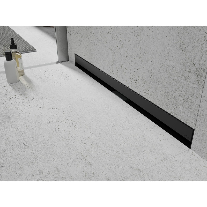 Mexen Flat Wall seinapealne 2-ühes äravool 50 cm, must - 1730050