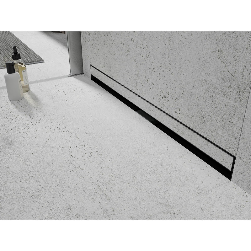 Mexen Flat Wall seinapealne 2-ühes äravool 50 cm, must - 1730050