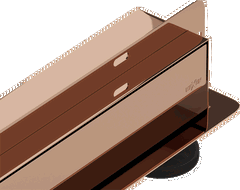 Mexen Flat Wall desagüe lineal de pared 2 en 1 de 70 cm, oro rosa - 1630070