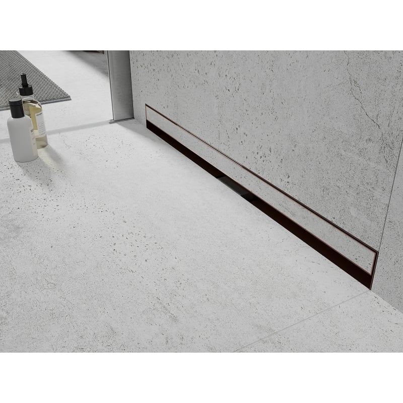 Mexen Flat Wall seinasse paigaldatav jooneläbiviik 2in1 70 cm, roosa kuld - 1630070