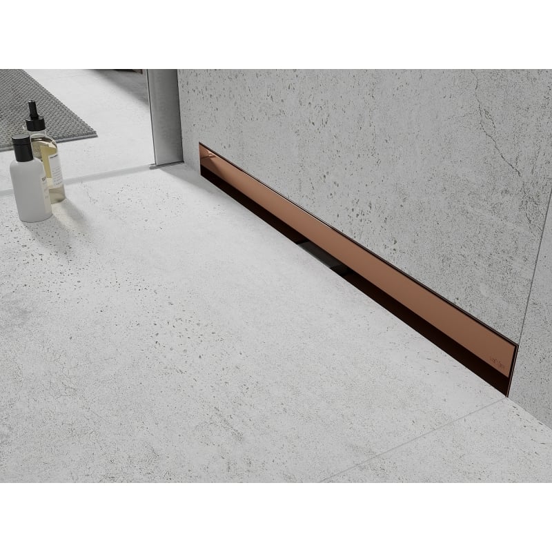 Mexen Flat Wall seinaäravoolu kanalisatsioon 2in1 90 cm, roosa kuld - 1630090