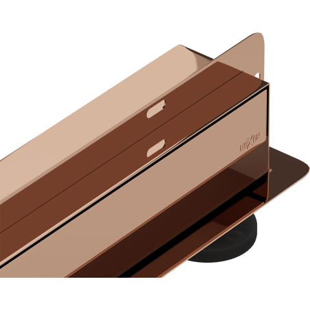 Mexen Flat Wall seinapind linnarõhk 2-in-1 100 cm, roosa kuld - 1630100