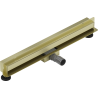 Mexen Flat Wall wall-mounted linear drain 2-in-1 50 cm, brushed gold - 1A30050
