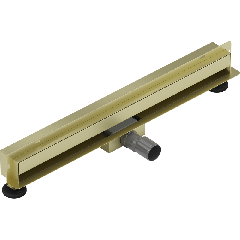 Mexen Flat Wall wall linear drain 2-in-1 70 cm, brushed gold - 1A30070