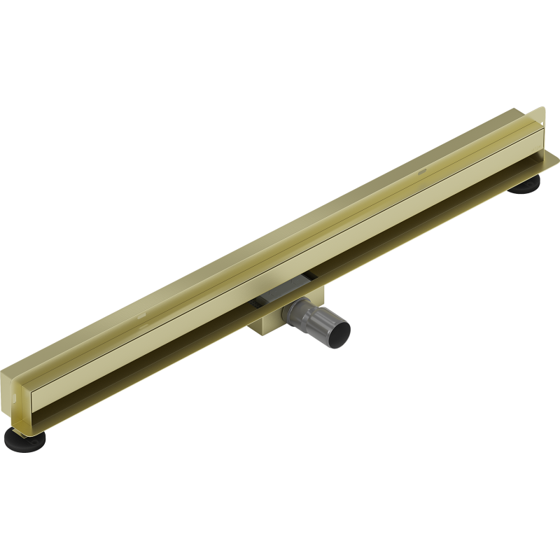 Mexen Flat Wall muurafvoer lineair 2-in-1 90 cm, geborsteld goud - 1A30090