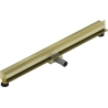 Mexen Flat Wall 2-in-1 Wall Linear Drain 100 cm, Brushed Gold - 1A30100