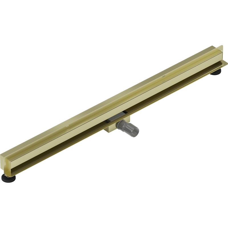Mexen Flat Wall seinakinnitusega 2-ühes joontrapp 110 cm, harjatud kuldne - 1A30110