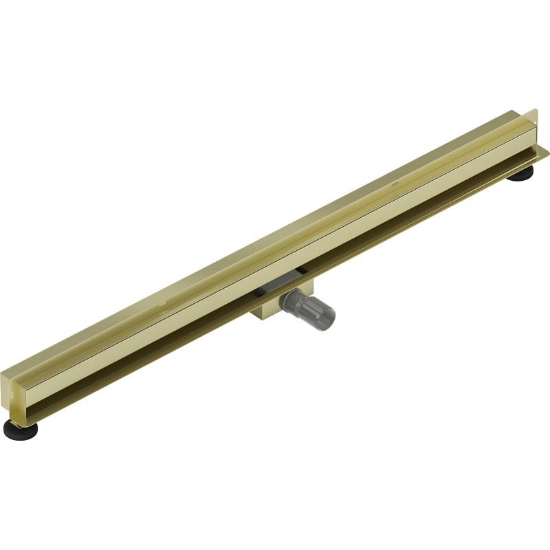 Mexen Flat Wall wall linear drain 2-in-1 120 cm, brushed gold - 1A30120