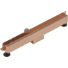 Mexen Flat Wall seinalineaarne äravool 2-in-1 50 cm, roosakuldne - 1630050