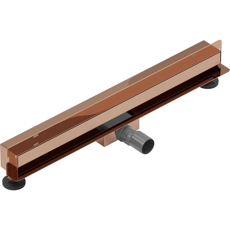 Mexen Flat Wall wall linear drain 2-in-1 60 cm, rose gold - 1630060