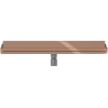 Mexen Flat Wall seinapealne lineaarne äravool 2in1 60 cm, roosa kuld - 1630060
