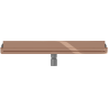 Mexen Flat Wall seinasse paigaldatav jooneläbiviik 2in1 70 cm, roosa kuld - 1630070