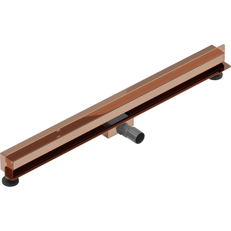 Mexen Flat Wall seinapealne joontrap 2-ühes 80 cm, roosa kuld - 1630080