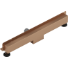 Mexen Flat Wall seinale paigaldatav joonärav 2-ühes 60 cm, harjatud vask - 1C30060