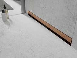 Mexen Flat Wall desagüe lineal de pared 2 en 1 70 cm, cobre cepillado - 1C30070