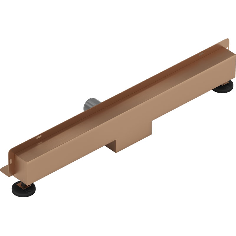 Mexen Flat Wall wall-mounted linear drain 2-in-1 70 cm, brushed copper - 1C30070