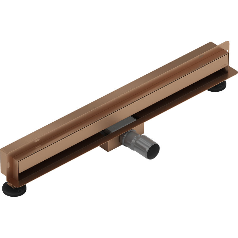 Mexen Flat Wall ralo linear de parede 2 em 1 70 cm, cobre escovado - 1C30070