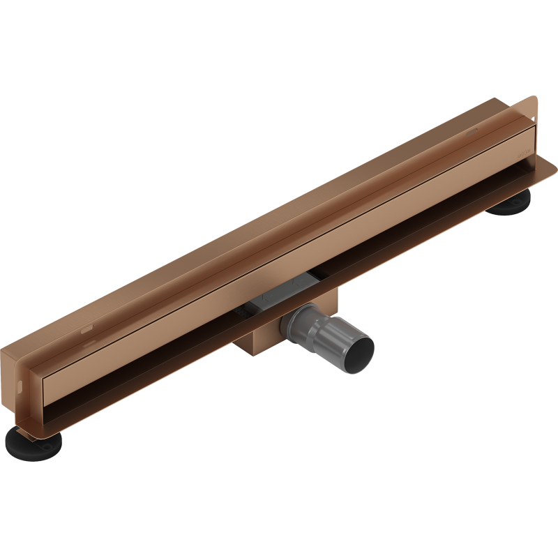Mexen Flat Wall wall-mounted linear drain 2-in-1 70 cm, brushed copper - 1C30070